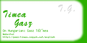 timea gasz business card